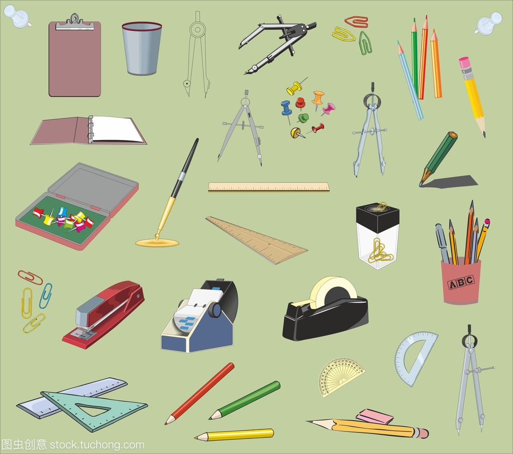 高效办公新选择 矢量Office工具与文化用品套装